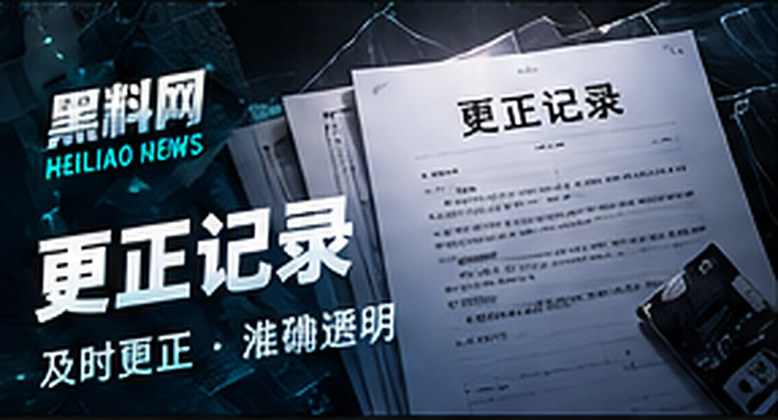 更正记录主题概念配图，概念配图